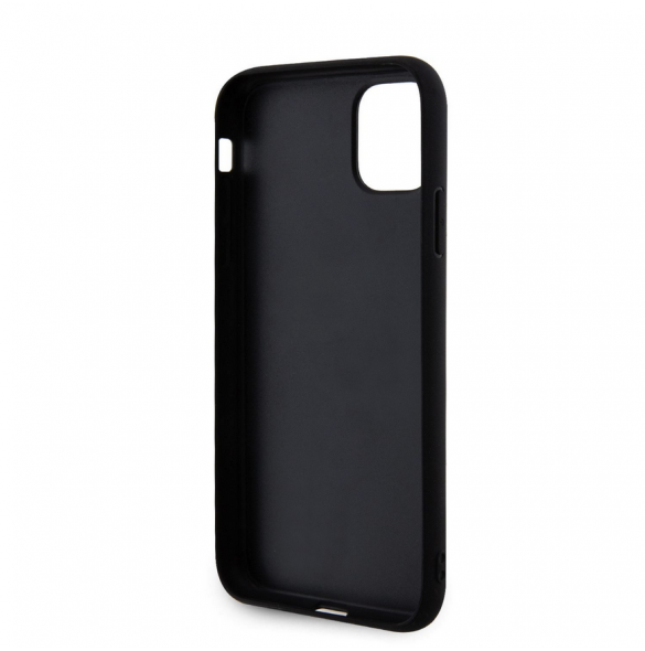Karl Lagerfeld 3D-gummi Karl och Choupette-fodral till iPhone 11 Svart