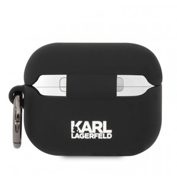 Karl Lagerfeld 3D-logotyp NFT Karl Head Silikonfodral för AirPods Pro Black