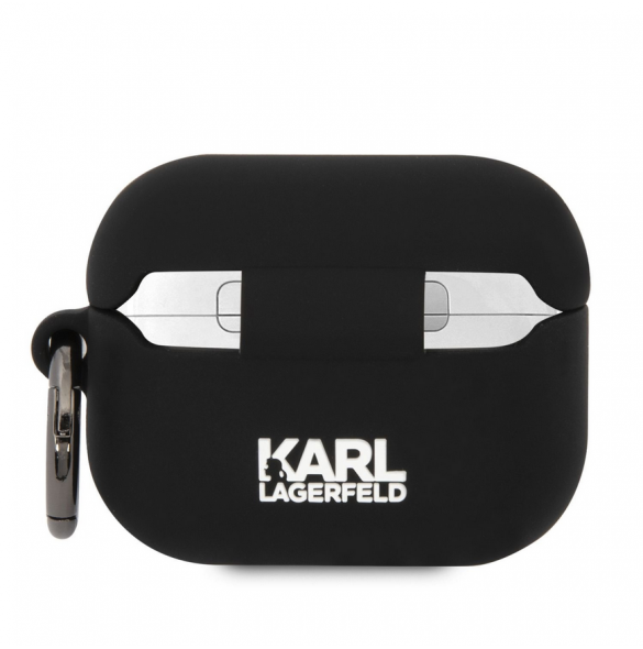 Karl Lagerfeld 3D-logotyp NFT Karl och Choupette Silikonfodral för AirPods Pro Black
