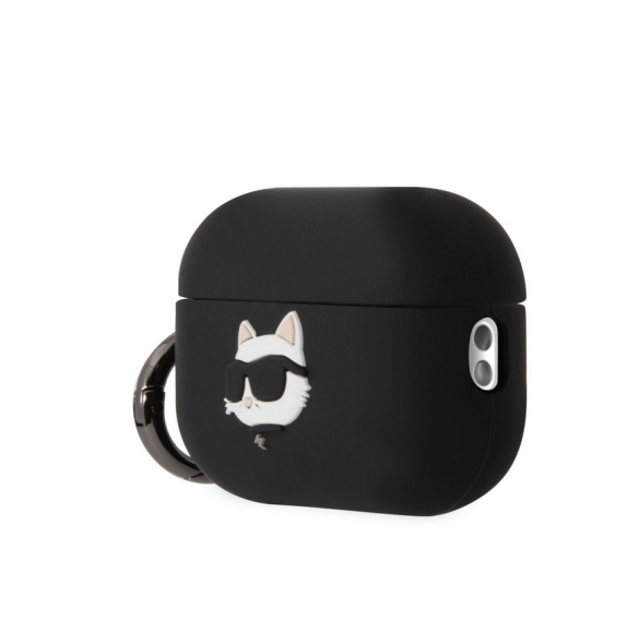 Karl Lagerfeld 3D Logo NFT Choupette Head Silikonfodral för AirPods Pro 2 Svart