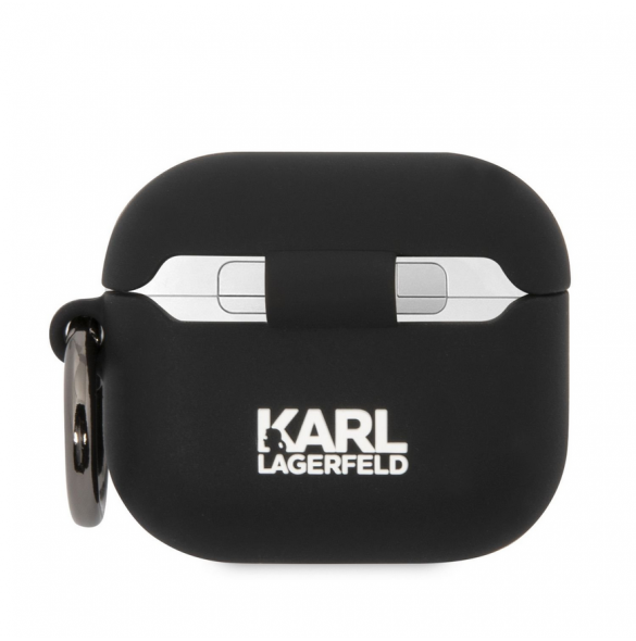 Karl Lagerfeld 3D Logo NFT Choupette Head Silikonfodral för AirPods 3 Svart