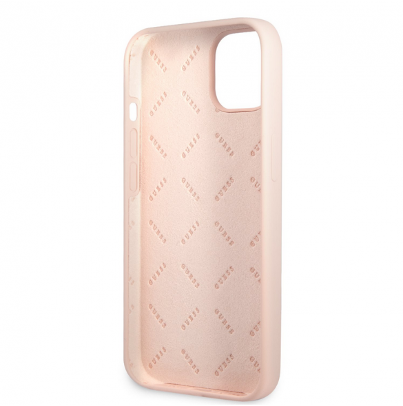 Guess Silicone Line Triangle Fodral till iPhone 13 Rosa