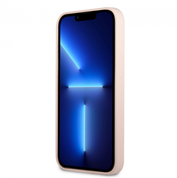 Guess Silicone Line Triangle Fodral till iPhone 13 Rosa