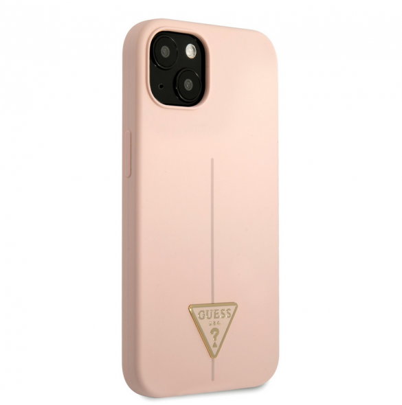 Guess Silicone Line Triangle Fodral till iPhone 13 Rosa