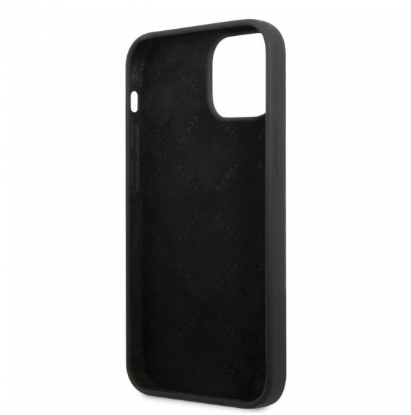 Guess Silicone Line Triangle Fodral till iPhone 13 Svart