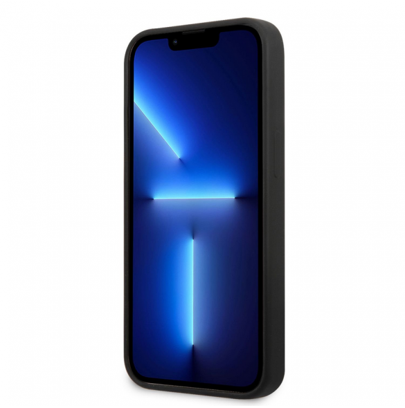 Guess Silicone Line Triangle Fodral till iPhone 13 Svart