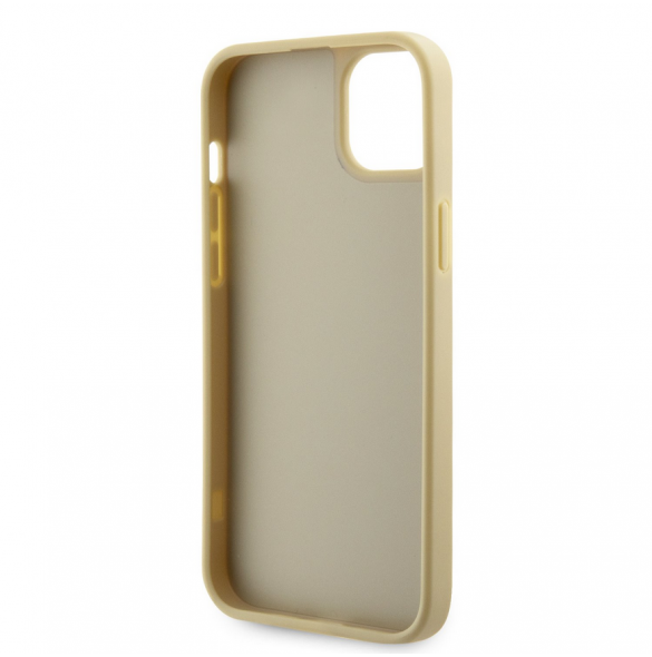 Guess Rhinestones Triangle metalllogofodral för iPhone 14 Gold