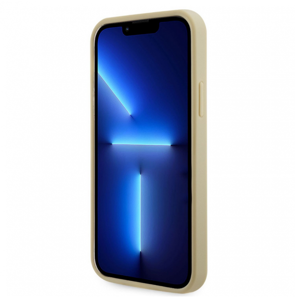 Guess Rhinestones Triangle Metal Logo Fodral för iPhone 12/12 Pro Gold
