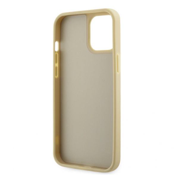 Guess Rhinestones Triangle metalllogofodral för iPhone 12 Pro Max Gold