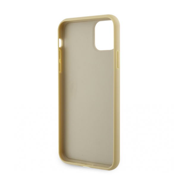 Guess Rhinestones Triangle Metal Logo Fodral iPhone 11 Pro Max Gold