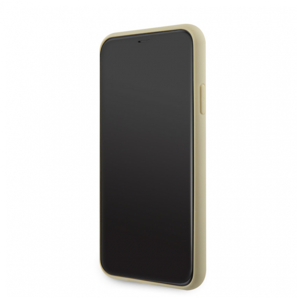 Guess Rhinestones Triangle Metal Logo Fodral iPhone 11 Pro Max Gold