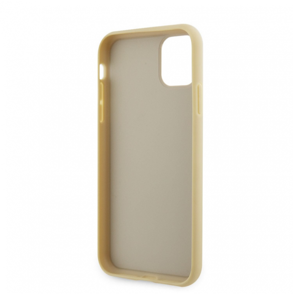 Guess Rhinestones Triangle metalllogofodral för iPhone 11 Gold