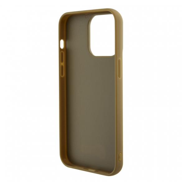 Guess PU Square Mirror Script Logo Fodral för iPhone 15 Pro Max Gold
