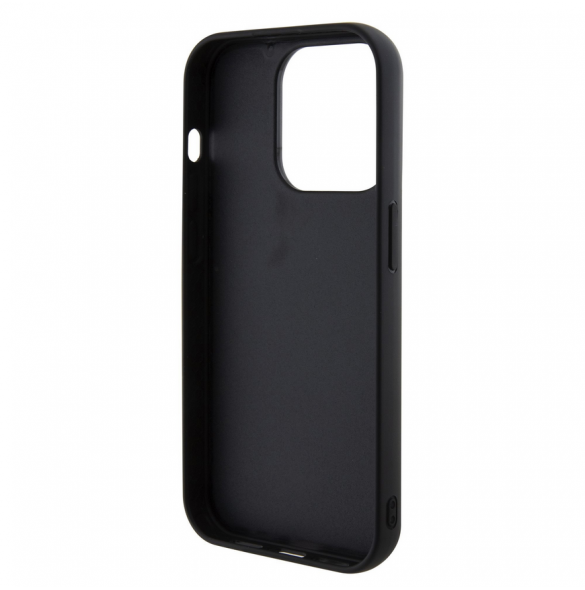 Guess PU Square Mirror Script Logo Fodral för iPhone 15 Pro Svart