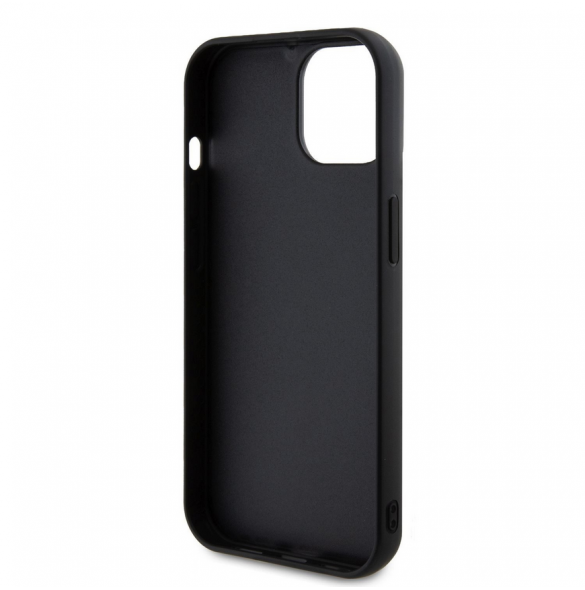 Guess PU Square Mirror Script Logo Fodral för iPhone 15 Svart