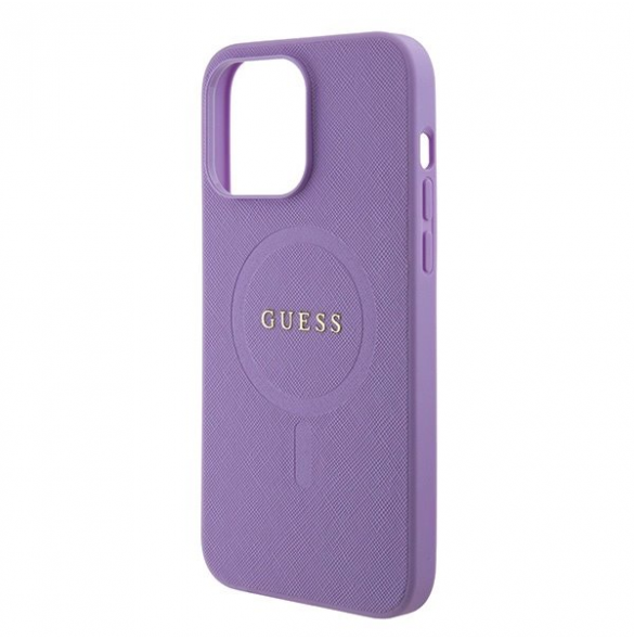 Guess PU Saffiano MagSafe Fodral till iPhone 15 Pro Lila