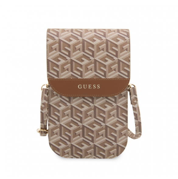 Guess PU G Cube Telefonväska Brun