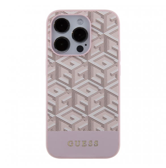 Guess PU G Cube MagSafe Fodral till iPhone 15 Pro Pink