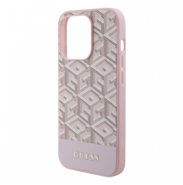 Guess PU G Cube MagSafe Fodral till iPhone 15 Pro Max Rosa