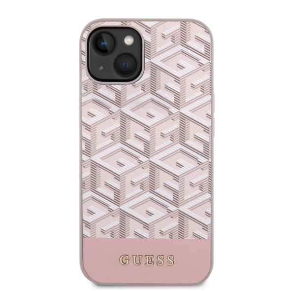 Guess PU G Cube MagSafe Fodral till iPhone 15 Rosa