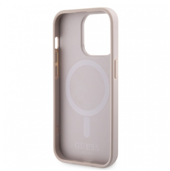 Guess PU G Cube MagSafe Fodral till iPhone 14 Pro Pink
