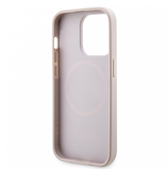Guess PU G Cube MagSafe Fodral till iPhone 13 Pro Pink