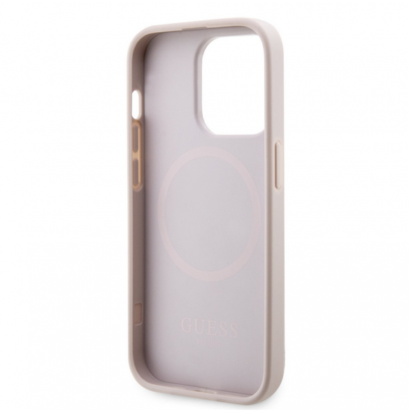 Guess PU G Cube MagSafe Fodral till iPhone 13 Pro Max Rosa