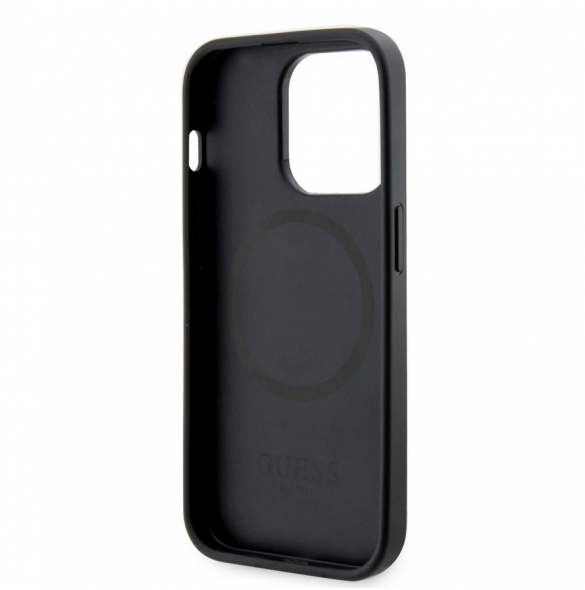 Guess PU G Cube MagSafe Fodral till iPhone 13 Pro Max Svart