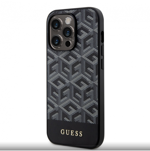 Guess PU G Cube MagSafe Fodral till iPhone 13 Pro Svart