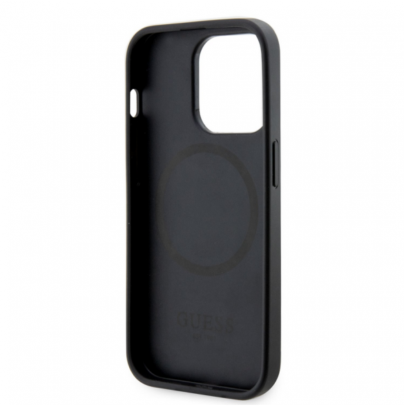 Guess PU G Cube MagSafe Fodral till iPhone 13 Pro Svart