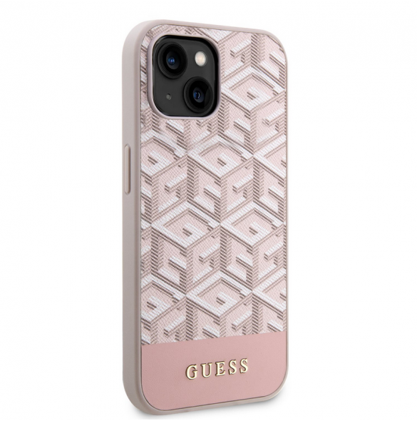 Guess PU G Cube MagSafe Fodral till iPhone 13 Rosa