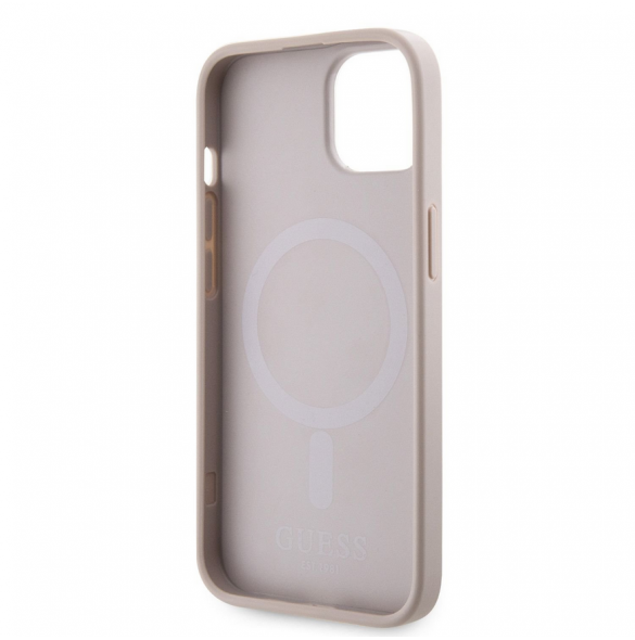 Guess PU G Cube MagSafe Fodral till iPhone 13 Rosa