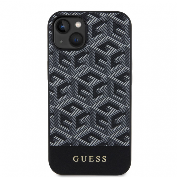 Guess PU G Cube MagSafe Fodral till iPhone 13 Svart
