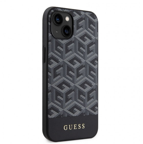 Guess PU G Cube MagSafe Fodral till iPhone 13 Svart