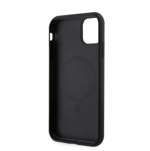 Guess PU G Cube MagSafe Fodral till iPhone 11 Svart