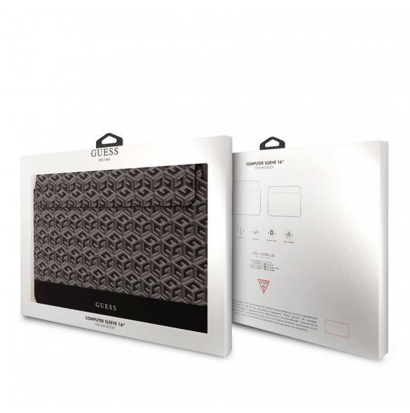 Guess PU G Cube datorfodral 16" svart
