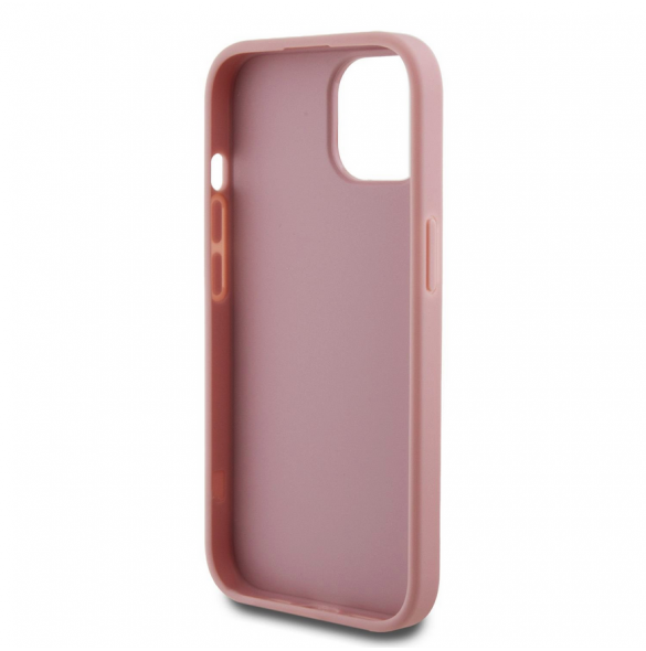 Guess PU Fixed Glitter 4G metalllogofodral för iPhone 12/12 Pro Pink