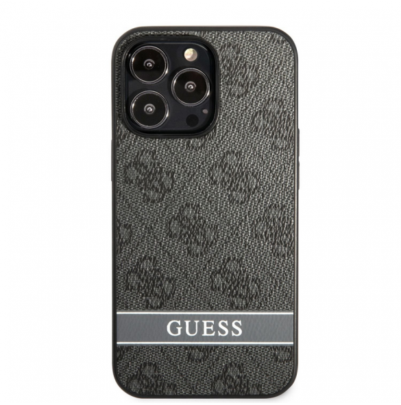 Guess PU 4G Stripe Fodral till iPhone 13 Pro Grey