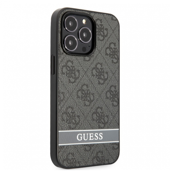 Guess PU 4G Stripe Fodral till iPhone 13 Pro Grey