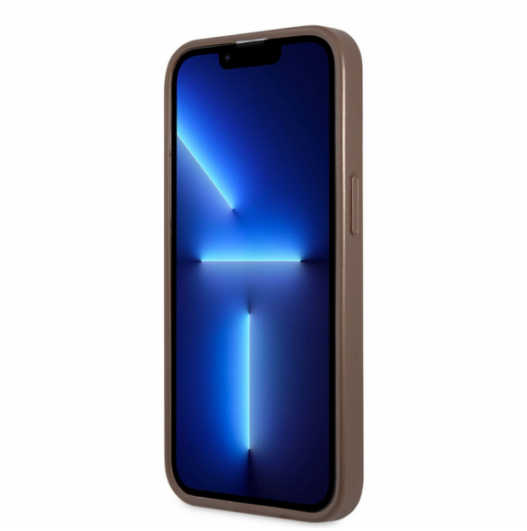 Guess PU 4G Stripe-fodral till iPhone 13 Pro Brown