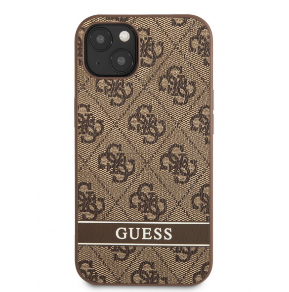 Guess PU 4G Stripe Fodral till iPhone 13 Brun