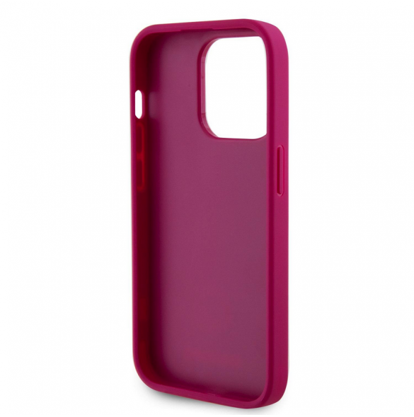 Guess PU 4G Strass metalllogofodral för iPhone 15 Pro Pink