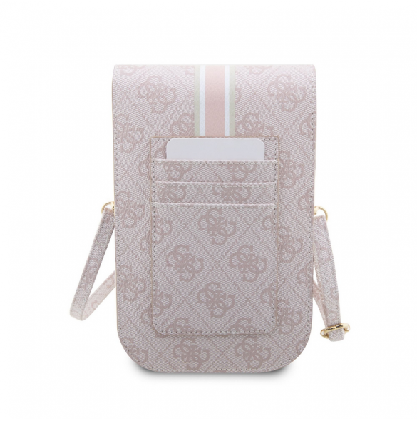 Guess PU 4G Printed Stripes Telefonväska Rosa