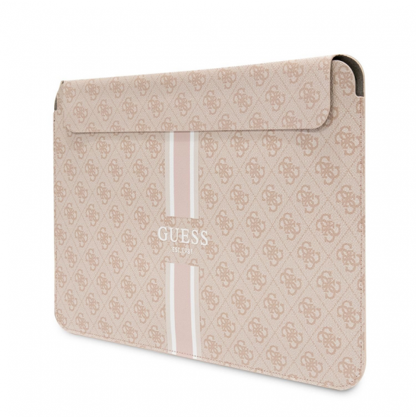 Guess PU 4G Printed Stripes Datorfodral 13/14" Rosa