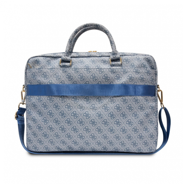Guess PU 4G Printed Stripes datorväska 15/16" Blå