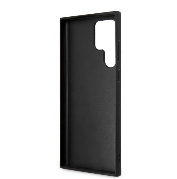 Guess PU 4G metalllogofodral till Samsung Galaxy S23 Ultra Grey