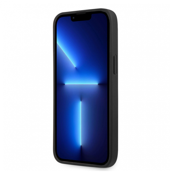 Guess PU 4G metalllogofodral för iPhone 14 Pro Grå