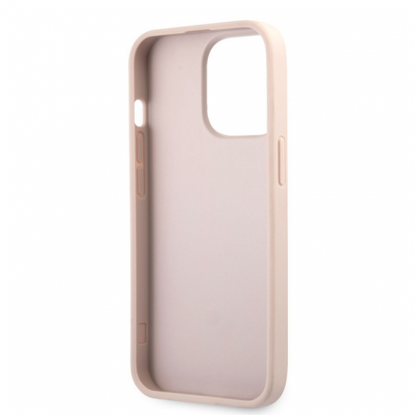 Guess PU 4G metalllogofodral för iPhone 13 Pro Max Rosa