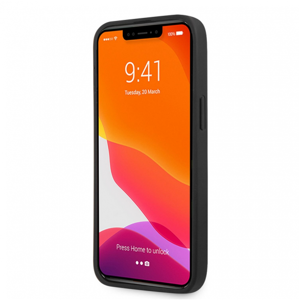 Guess PU 4G metalllogofodral för iPhone 13 Pro Grå