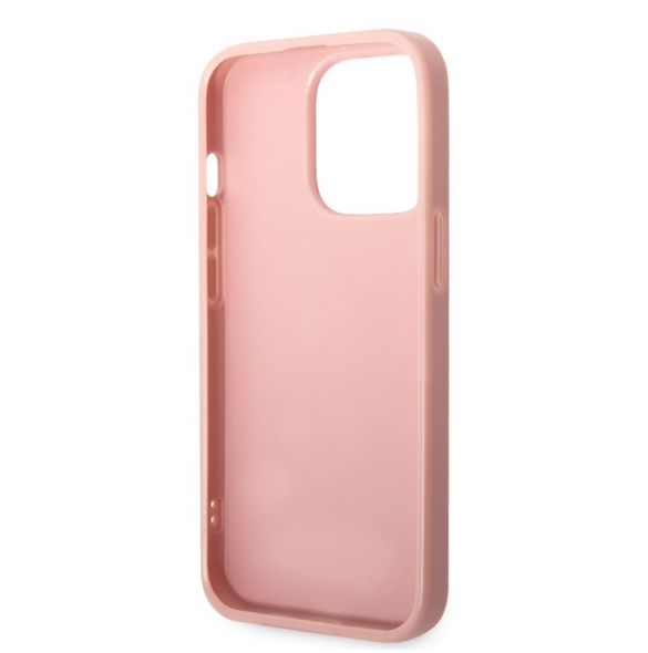 Guess PC/TPU Glitter Flakes metalllogofodral för iPhone 14 Pro Pink